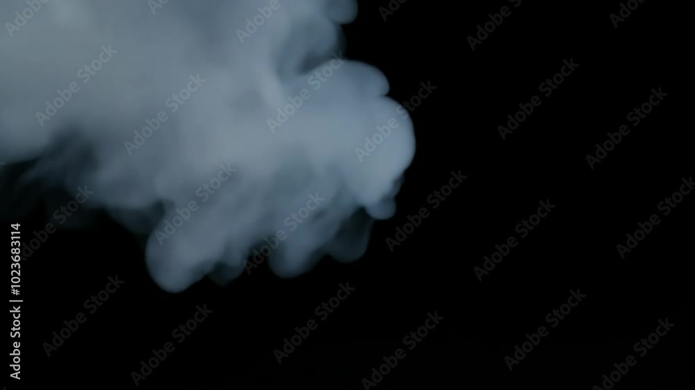 Ethereal Smoke Against Black Background in Slow Motion