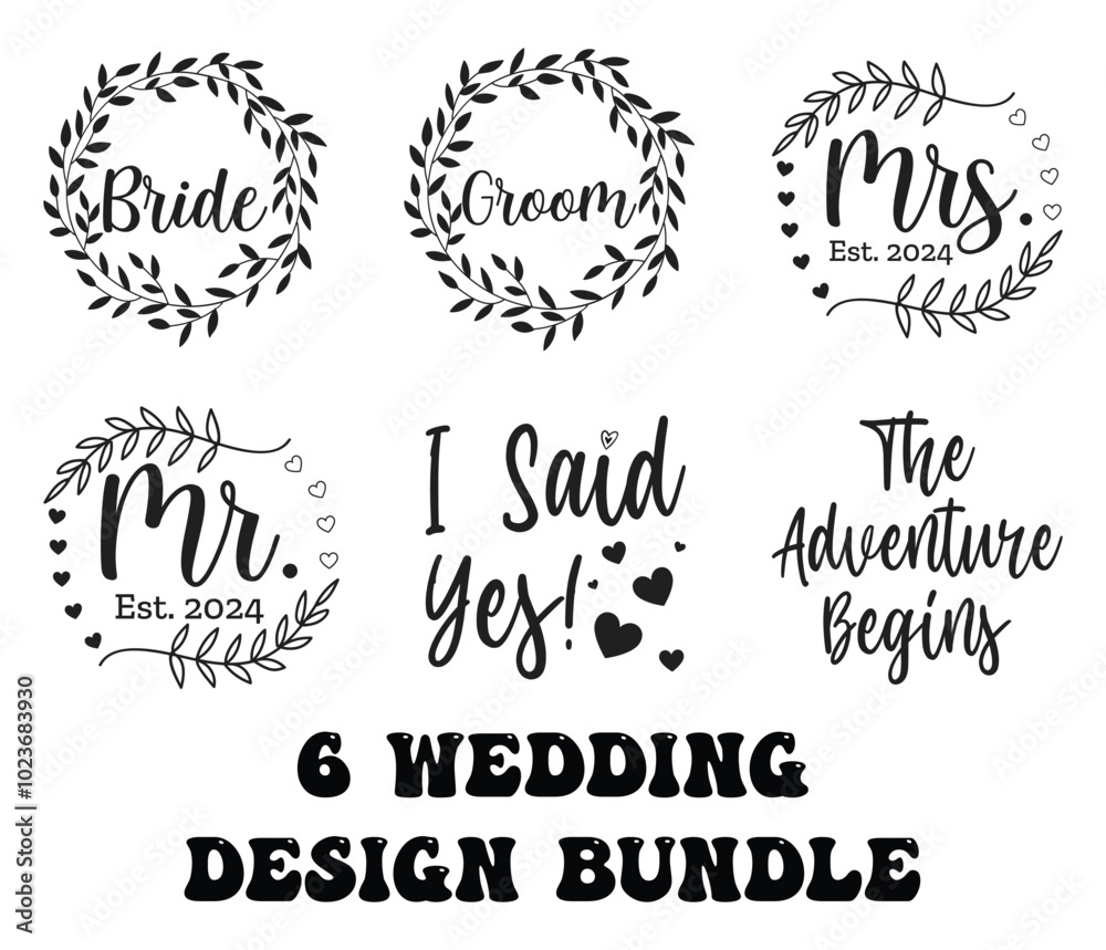Wedding design SVG bundle Wedding design SVG bundle