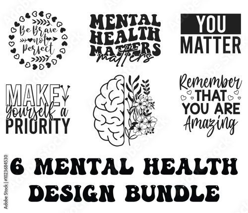 Mental health design bundle svg, mental health awareness t-shirt