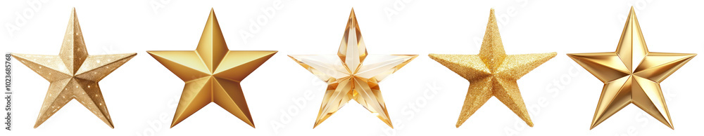Sparkling golden star png cut out element set Sparkling golden star png cut out element set