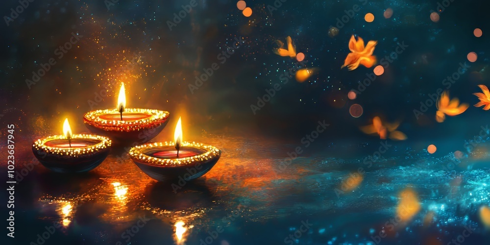 Conceptual Diwali background illustrating the essence of celebration through modern and traditional designs. Conceptual Diwali background illustrating the essence of celebration through modern and traditional designs.