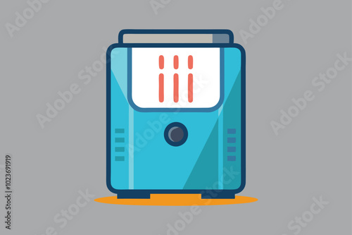 Home appliance, dehumidifier vector art illustration.