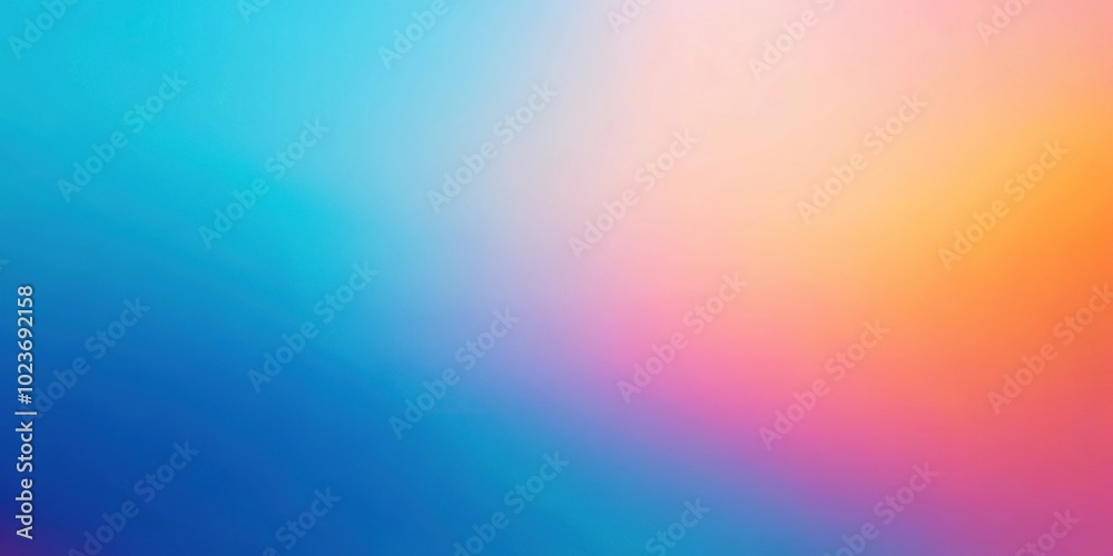 Abstract colorful background with smooth transitions between harmonious colors from soft blues to pink and orange