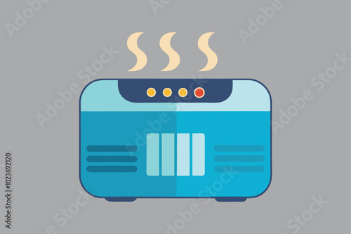 Home appliance, dehumidifier vector art illustration.