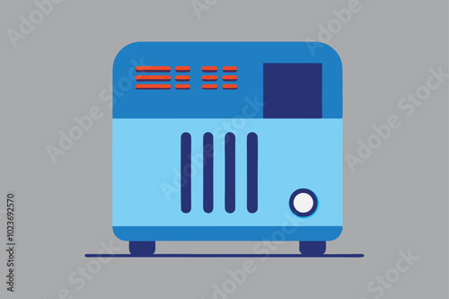 Home appliance, dehumidifier vector art illustration.