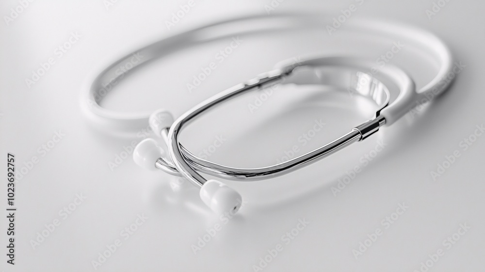 Close-up of a Sleek Stethoscope Close-up of a Sleek Stethoscope
