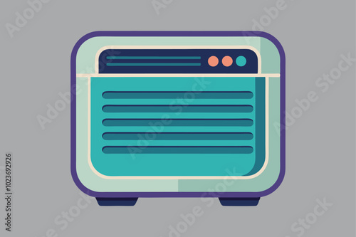 Home appliance, dehumidifier vector art illustration.