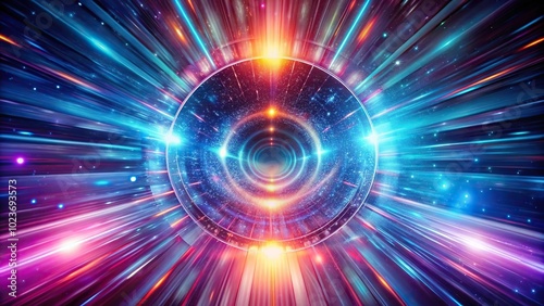 Abstract colorful space tunnel background