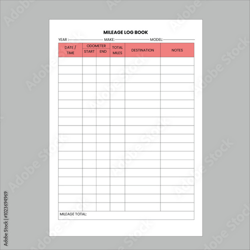mileage log book
