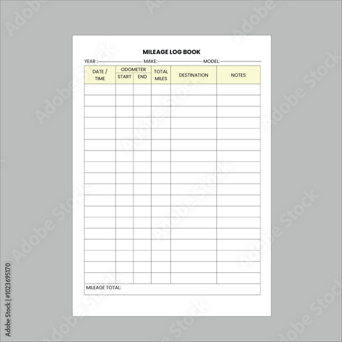 mileage log book