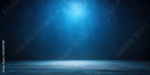 Abstract dark blue background with a low angle perspective