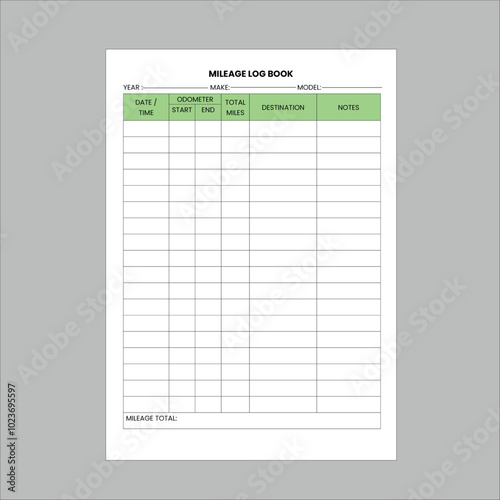 mileage log book