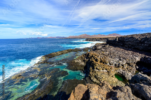 Lanzarote island famous attraction - Los Hervideros - Canaries - Spain