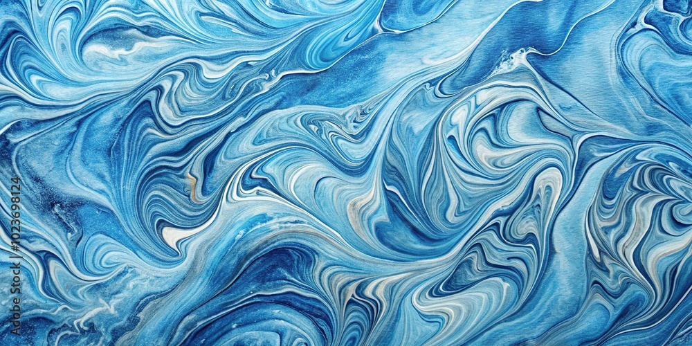 Abstract fluid art background in light blue with denim gradient, fisheye effect Abstract fluid art background in light blue with denim gradient, fisheye effect