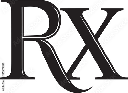 Rx pad template, Medical regular prescription form.