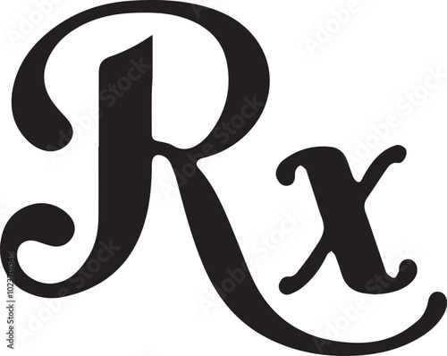 Rx pad template, Medical regular prescription form.