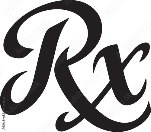 Rx pad template, Medical regular prescription form.