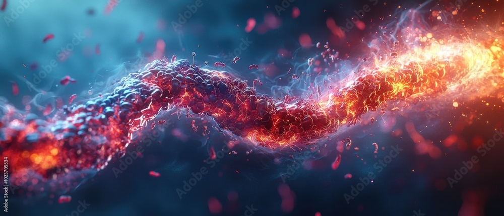 Abstract representation of dynamic molecular interactions Abstract representation of dynamic molecular interactions