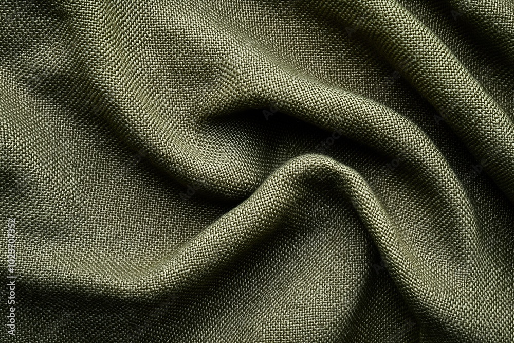 Fototapeta premium A green fabric with a wavy texture