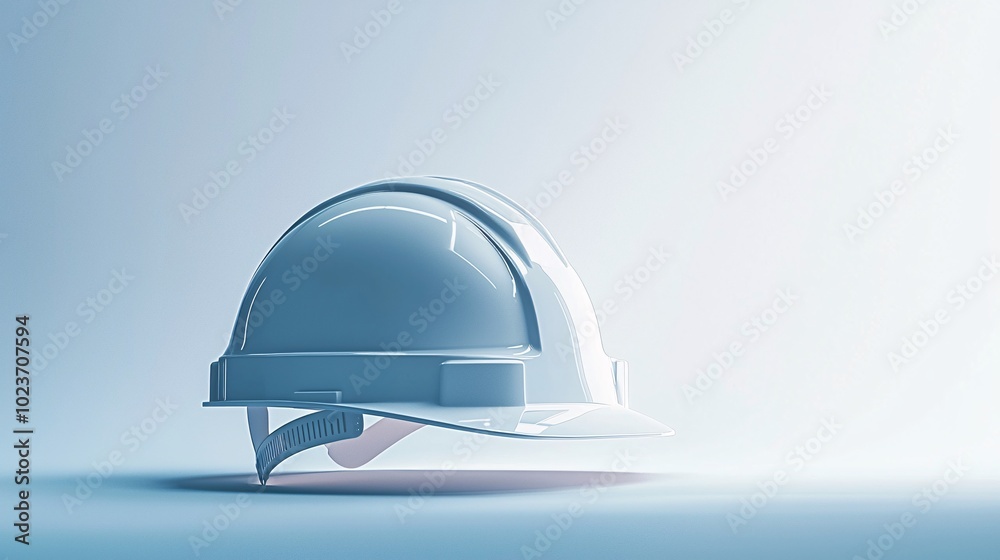 Minimalist Bright White Safety Helmet on Clean Background for Industrial and Construction Use Minimalist Bright White Safety Helmet on Clean Background for Industrial and Construction Use