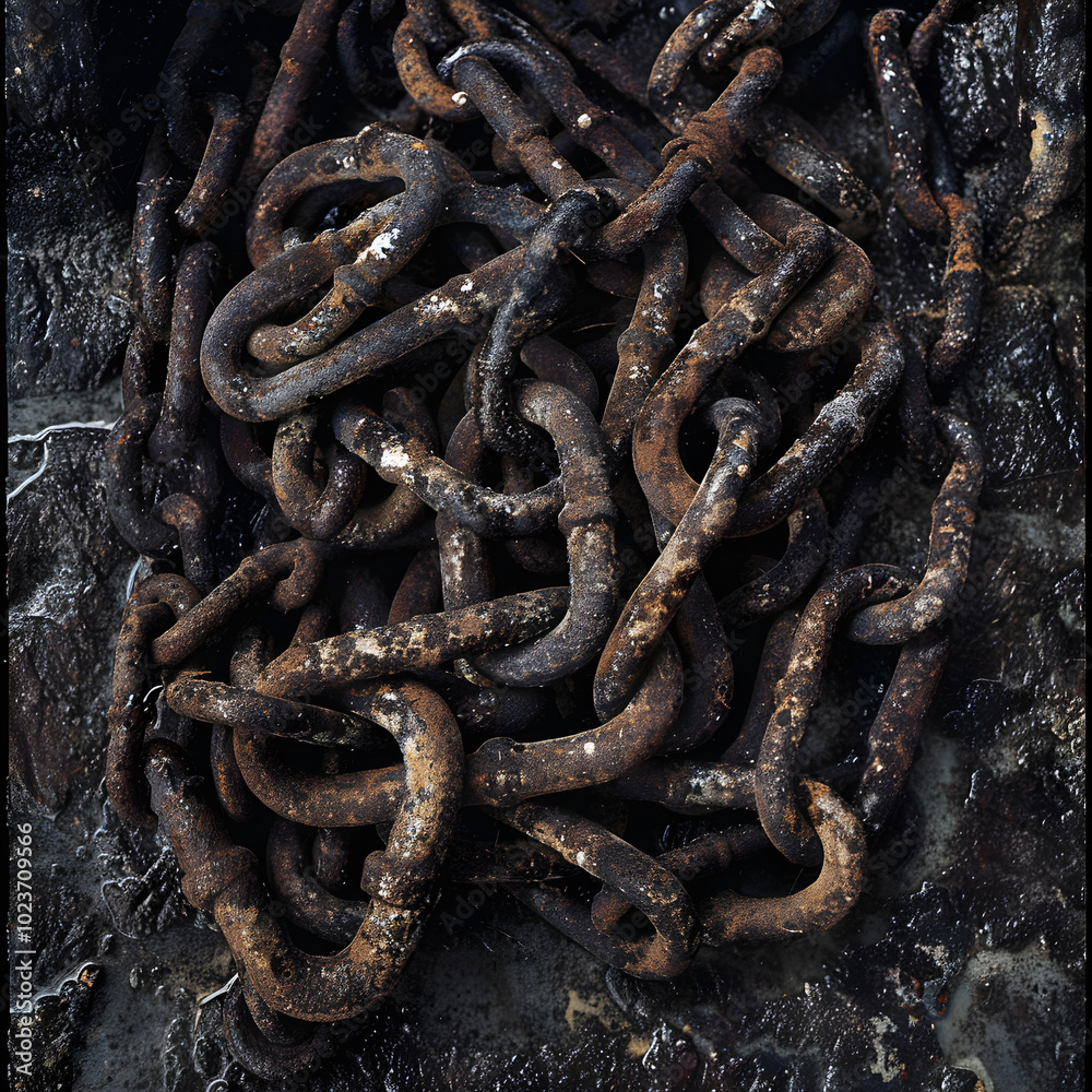 Resilient Remains of Weathered Iron Chains: A Tale of Silent Strength and Persistence Resilient Remains of Weathered Iron Chains: A Tale of Silent Strength and Persistence
