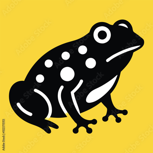 Solid color Oregon Spotted Frog animal vector design