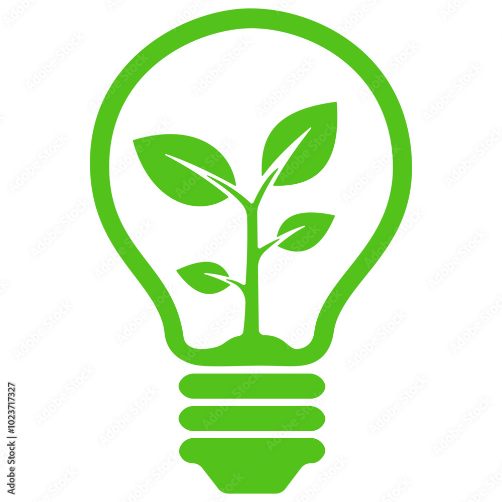 Green light bulb design for environment day sustainable development Environmentally Green light bulb design for environment day sustainable development Environmentally