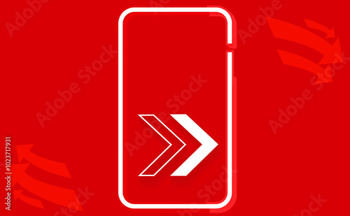 red abstract creative outli...