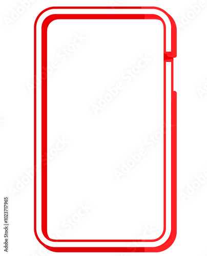 red abstract creative outli...