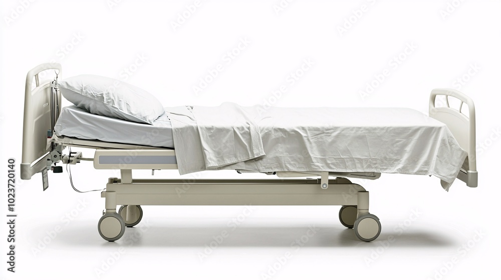  Hospital Bed with Clean Sheets