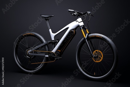 A minimalist depiction of an old bicycle silhouette overlaid with a modern electric bike design, showing the past and present blending