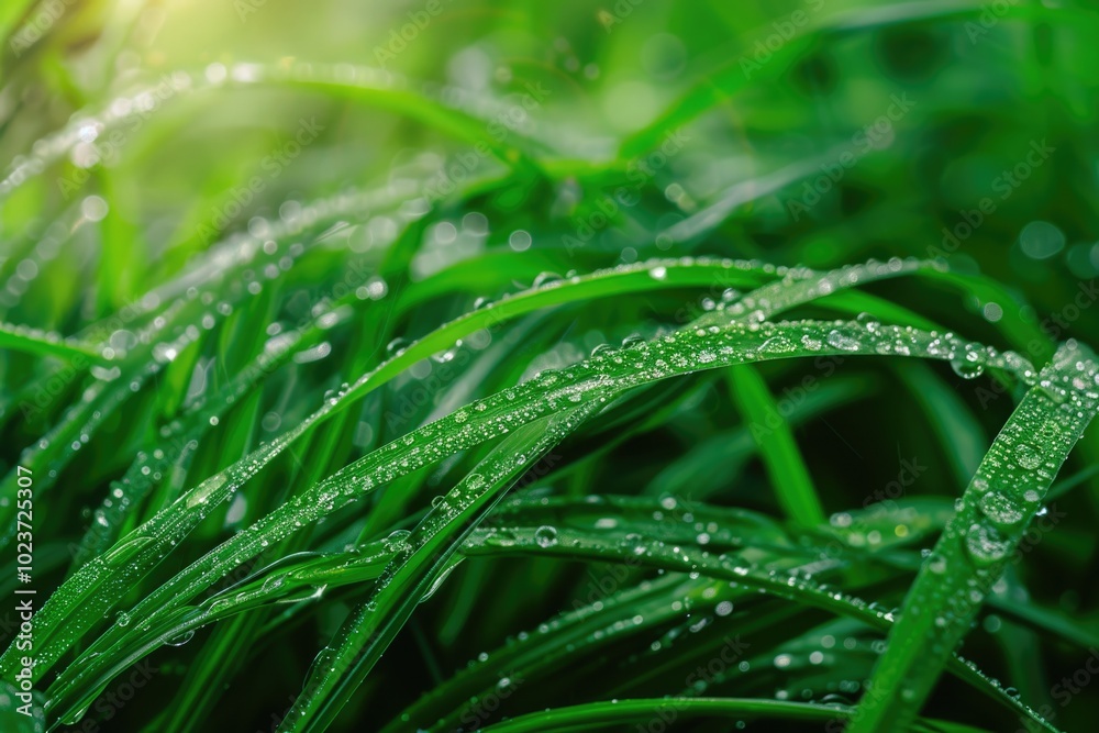 Macro photo of morning dew on green grass. Beauty of nature. Macro photo of morning dew on green grass. Beauty of nature.