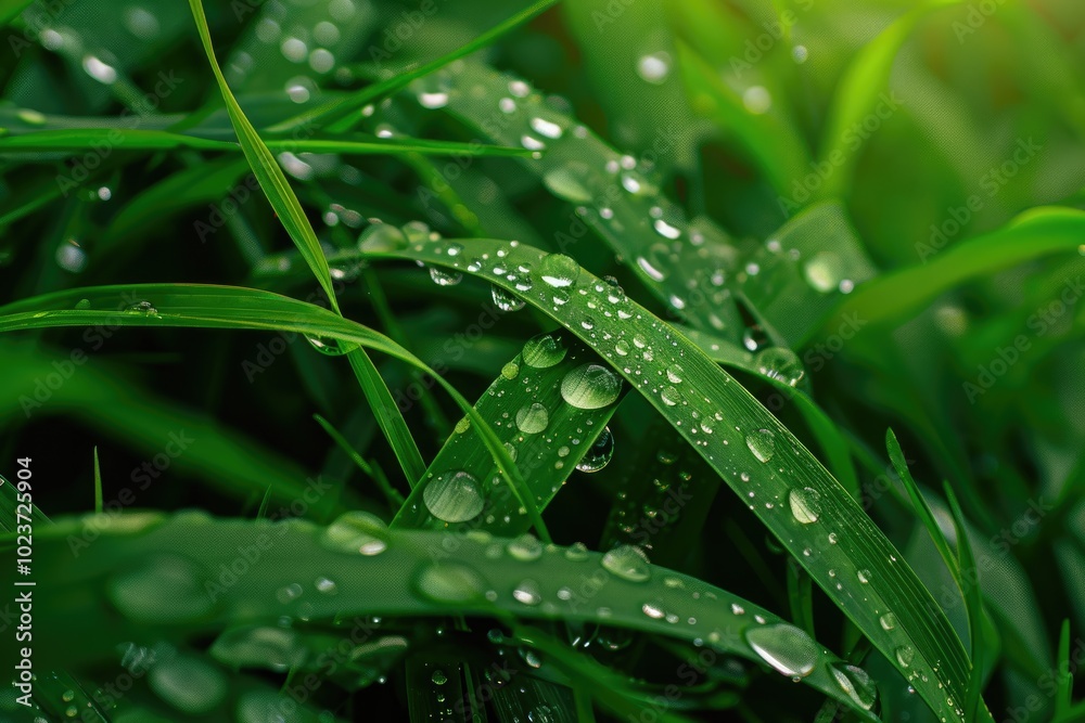 Morning dew on green grass in nature beauty and purity. Morning dew on green grass in nature beauty and purity.