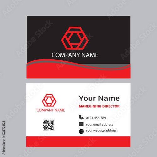 Print ready design business card template