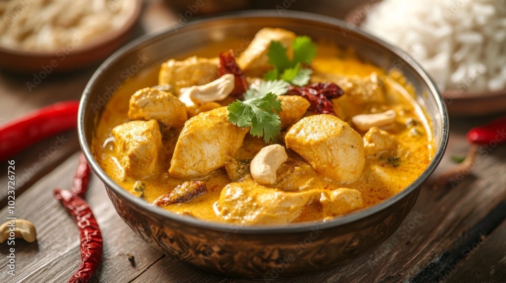 Aromatic Chicken Curry with Rice and Spices Aromatic Chicken Curry with Rice and Spices