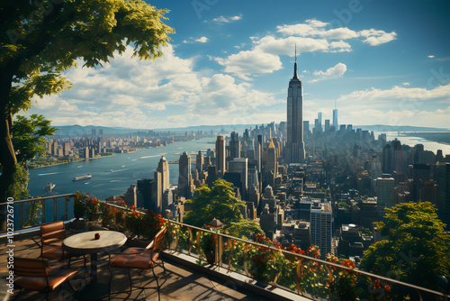 Panoramic View of Iconic New York City Buildings