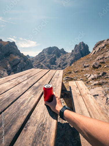 Anonymous enjoying a Refreshing Drink