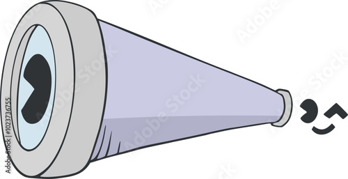 Design of cartoon spyglass draw