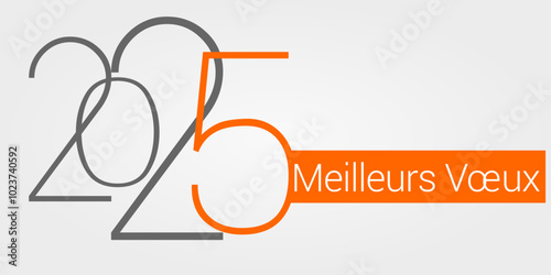 Bonne année - meilleurs vœux 2025 - vecteur pour affiche, bannière, salutation et célébration du nouvel an 2025.