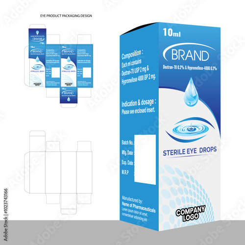 EYE DROPPER PACKAGING DESIGN VECTOR