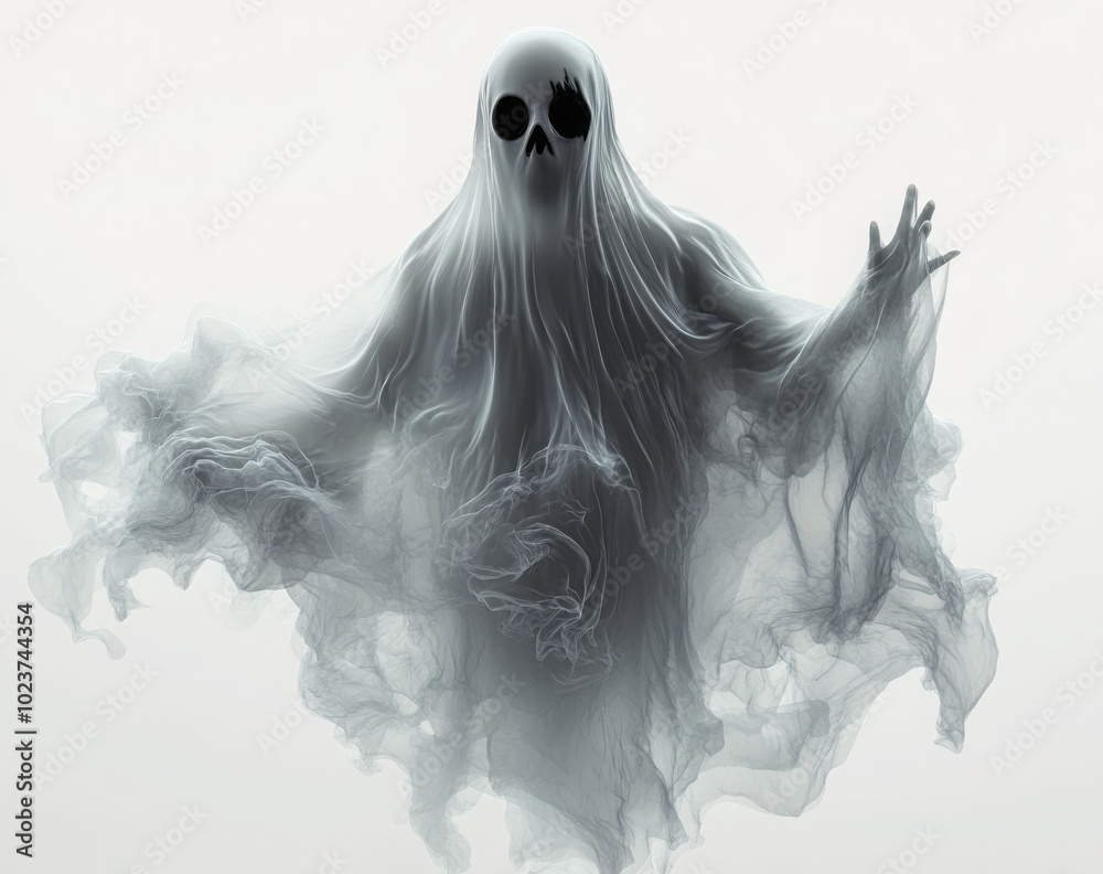 Halloween ghost on transparent background. Spirit figure. PNG . Generative Ai.
Halloween ghost on transparent background. Spirit figure. PNG . Generative Ai.