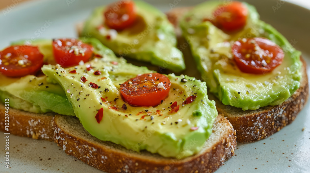 Imagine a beautifully arranged plate featuring a slice of toast topped with creamy avocado. Imagine a beautifully arranged plate featuring a slice of toast topped with creamy avocado.