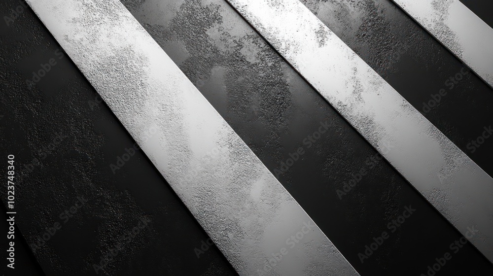 Abstract Geometric Pattern with Diagonal Silver Stripes on Dark Background Abstract Geometric Pattern with Diagonal Silver Stripes on Dark Background
