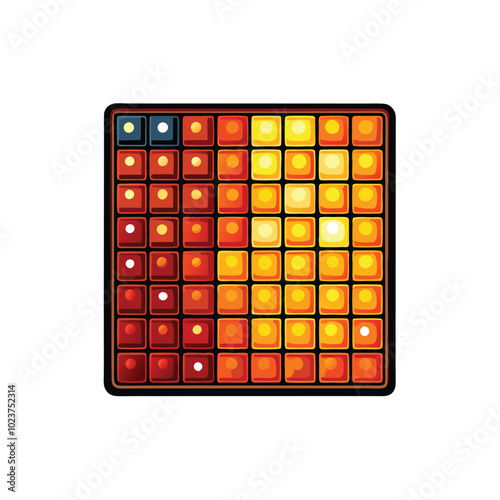 Generate a realistic vector illustration of a correlation matrix with sq (1).