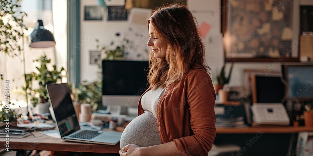 pregnant woman at work 