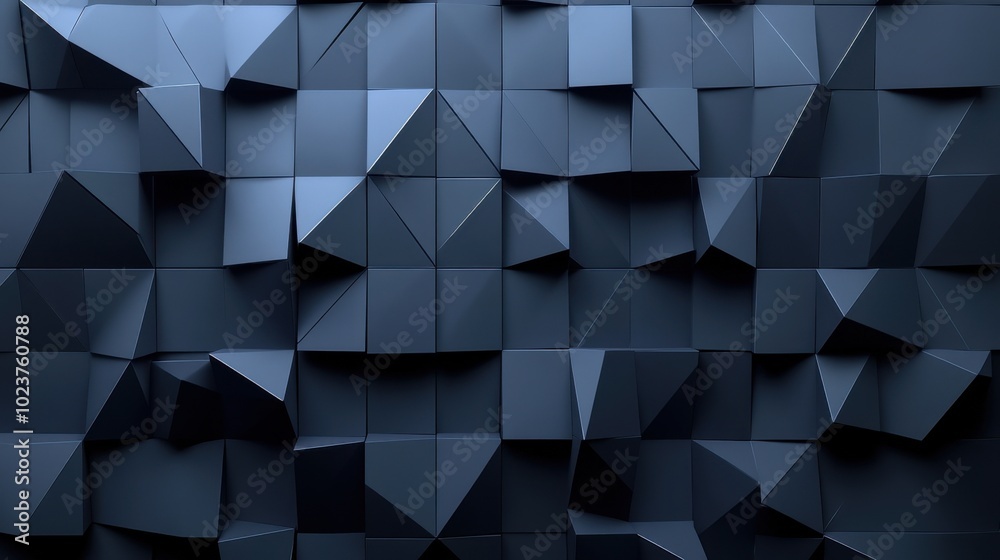 Dark geometric pattern with 3D cubes and triangular shapes. Dark geometric pattern with 3D cubes and triangular shapes.