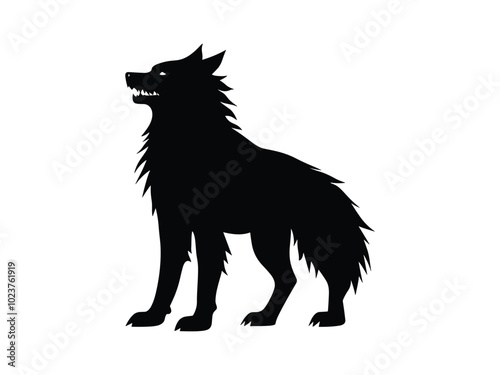 Werewolf Silhouette Set for Halloween and Horror Designs