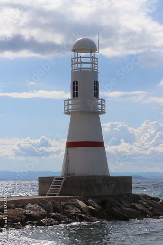lighthouse on the coast of the sea