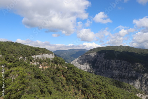 landscape with blue sky