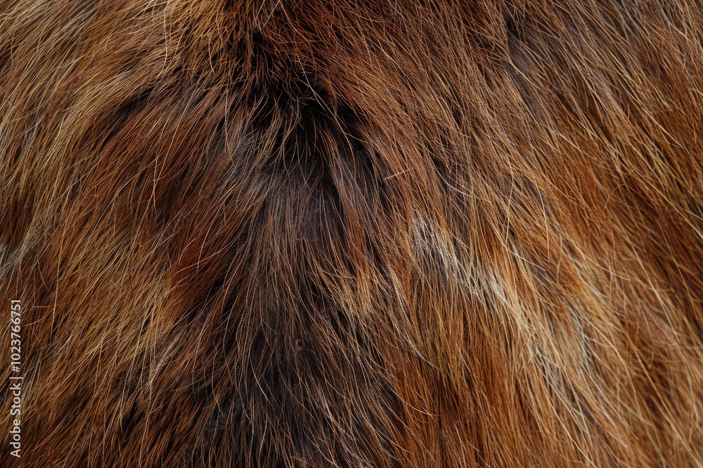 Fototapeta premium Goat brown fur background skin natural texture.